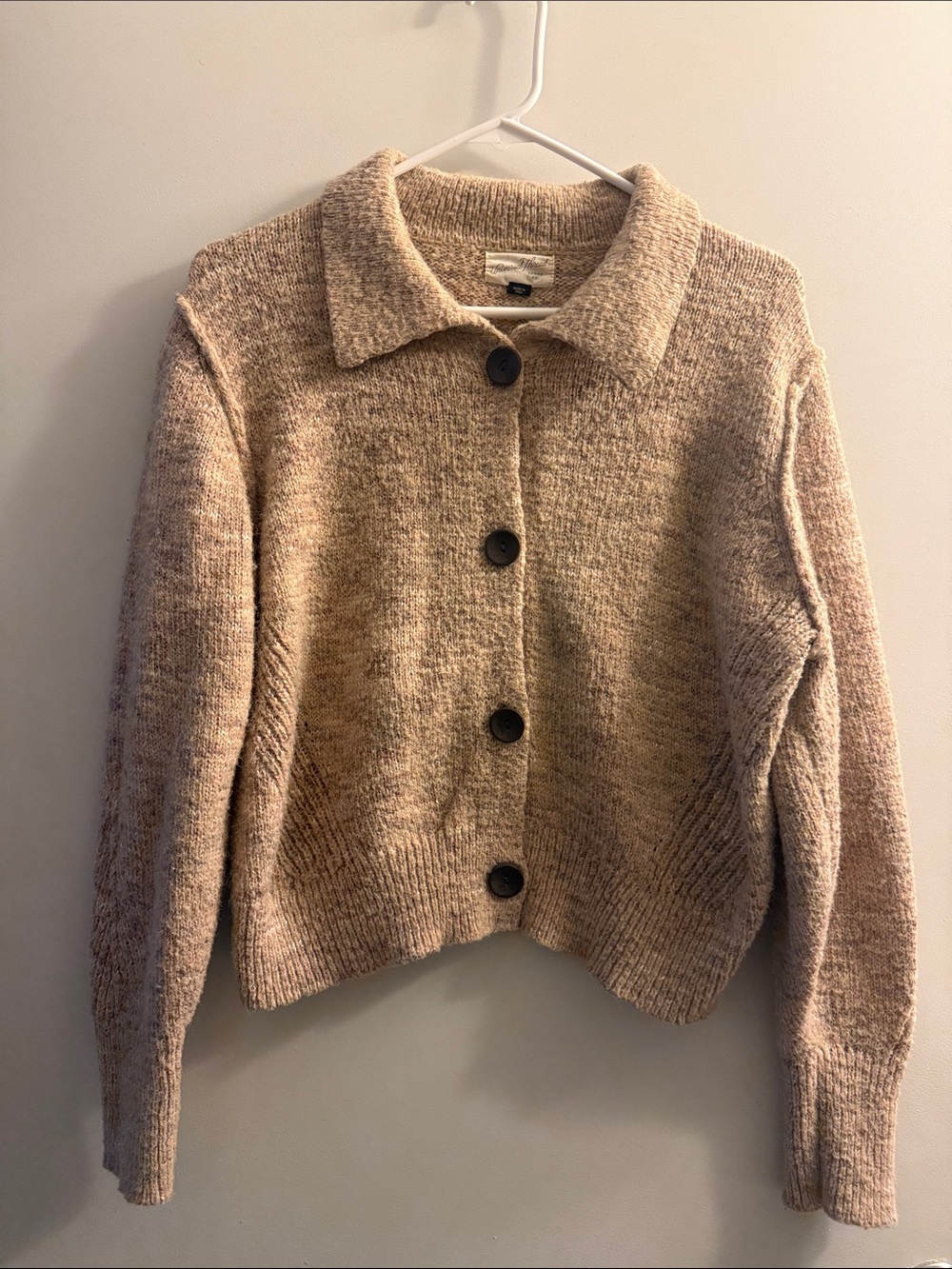 Universal Thread Beige Chunky Knit Button Cardigan